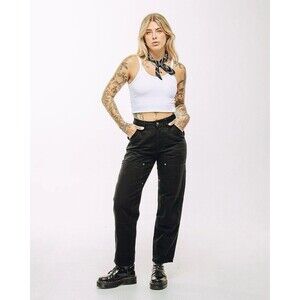 P&Co 304 Albion Carpenter Pant - Black - Double Knee Size 8 Workwear Woman’s